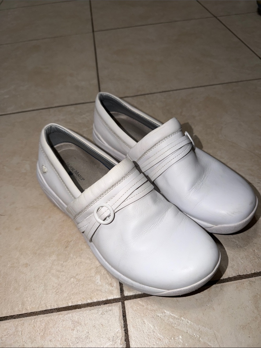 Nurse Mates Womens Ceri White Occupational Shoes Size 9 1/2 M